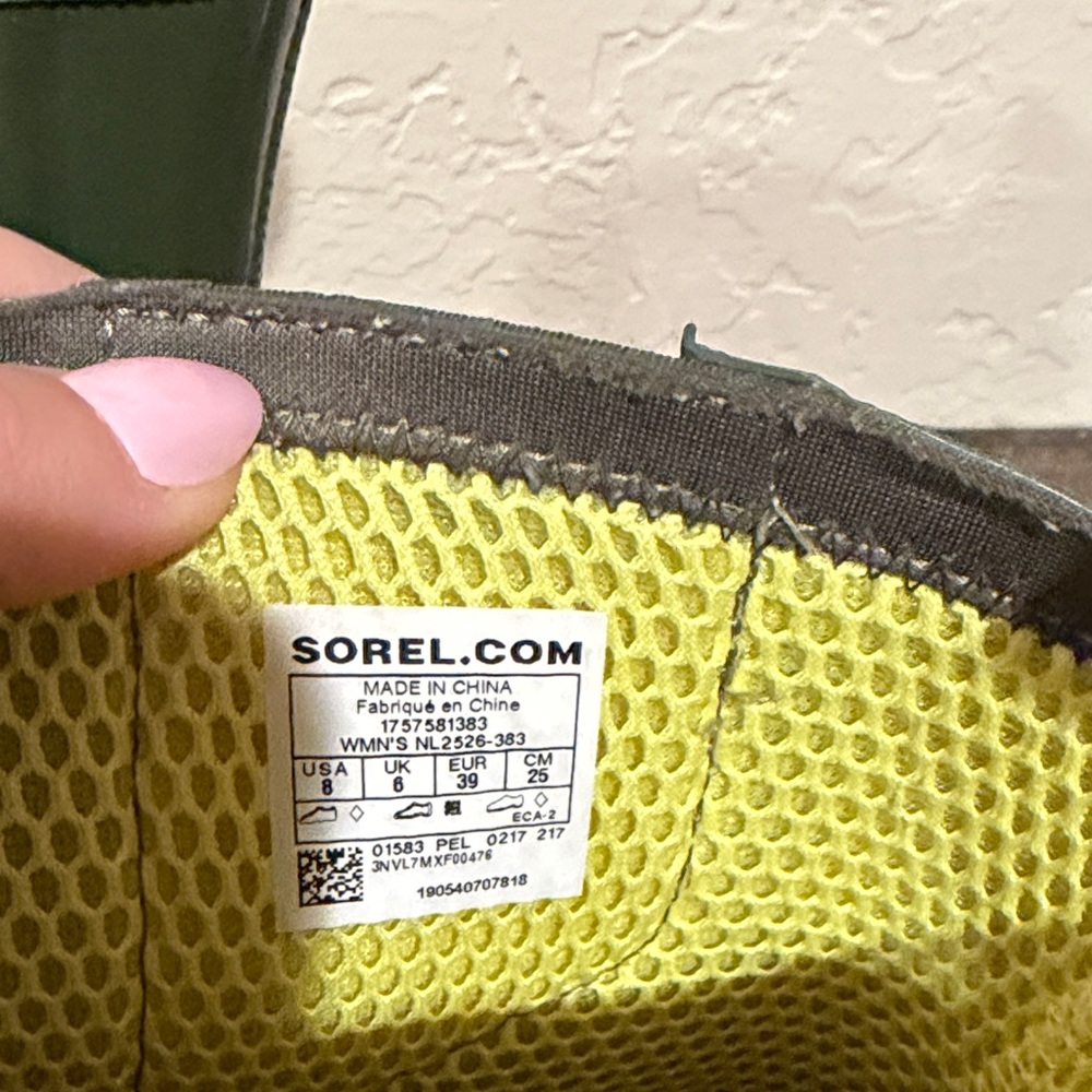 Sorel Olive Green Wedge Rain Boots - Picture 3 of 4